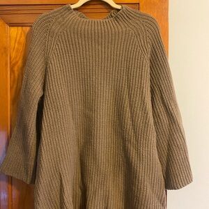 Elizabeth Suzann Taupe Fawn Neck Sweater